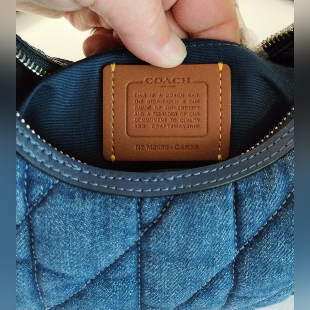 Coach Denim Mini Crossbody Bag NWT With Coach Denim Card Case Wallet NWT - Picture 9 of 13